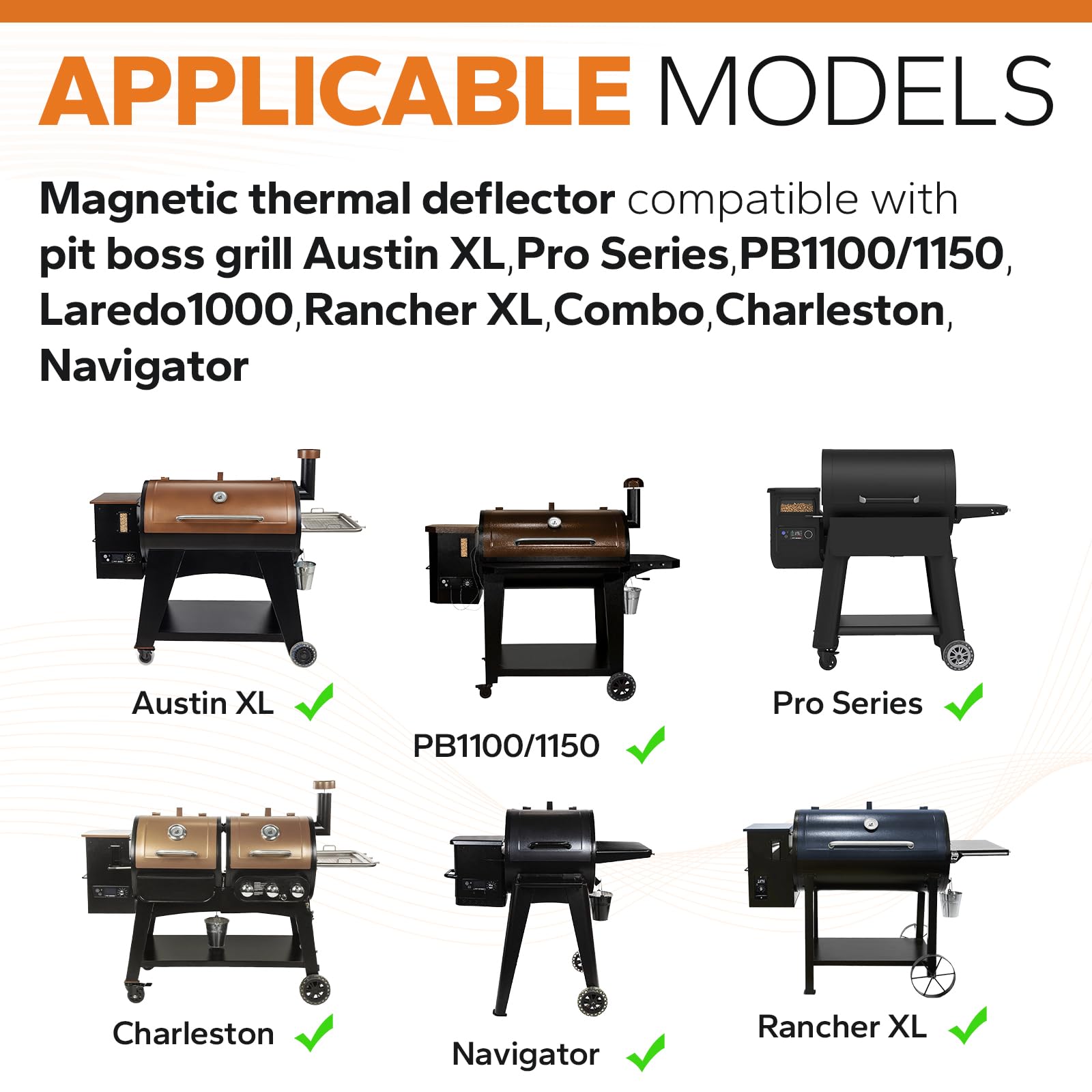 Amazon.com : GYPNS Magnetic Heat Deflector for Pit Boss Pellet